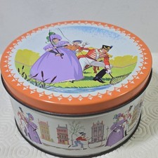 Vintage 1960's Round Mackintosh Quality Street TIN Soldier and Lady Fishing 14cm