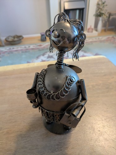Quirky scrap metal art money - art,