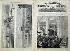 Original Old Antique Print