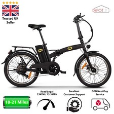 Folding Electric Bike Road Legal UK Seller 15.5mph Powerhog Smart Commuter EBike