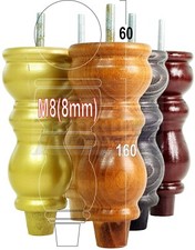 4x Solid Wood Sofa, Couch, Chair Legs M8 Furniture Replacement Feet 160mm High