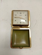 Vintage Smiths Seafarer Travel Alarm Clock 3x3 inch WORKING Time Untested Alarm