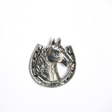 Horse Head with Horseshoe Pin
