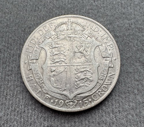 1915 half crown king george - crown,