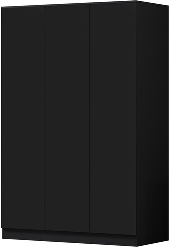 Door push open wardrobe - 3-door,