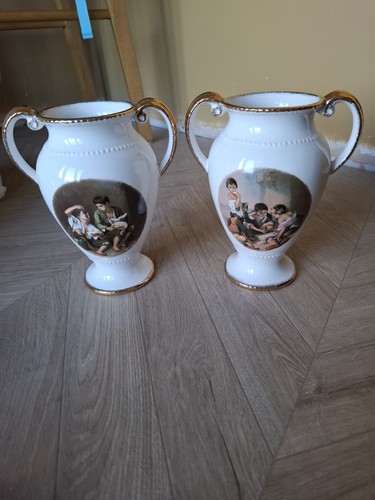 Pair antique oldcourt ware - pair, of