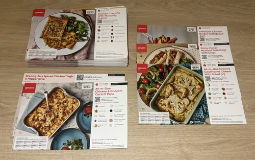 Gousto recipe cards wide - 90, x