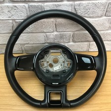 Genuine  VW UP!  PIANO BLACK  LEATHER STEERING WHEEL.  HIGH UP etc.   4C