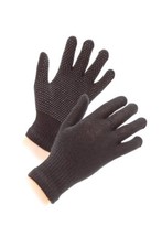 ADULTS LADIES MAGIC PIMPLE STRETCH HORSE RIDING GRIPPER DOTS WINTER GLOVES BLACK