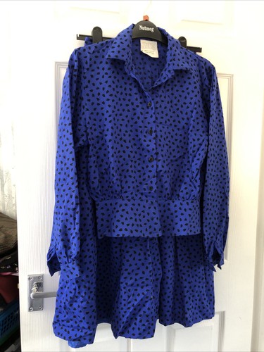 Ladies blue patterned long - ladies,
