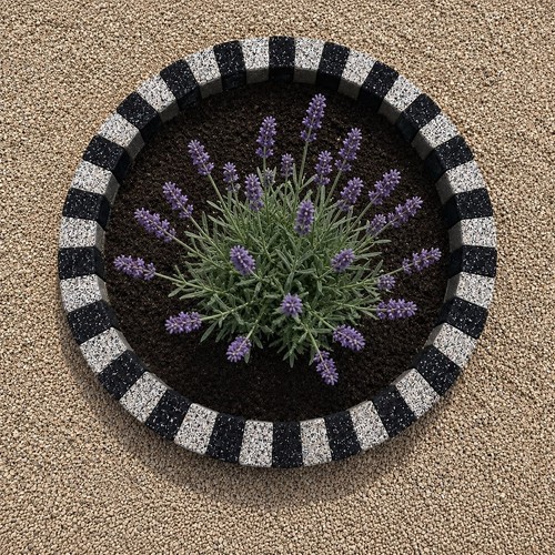 120cm black white concrete - 120cm,