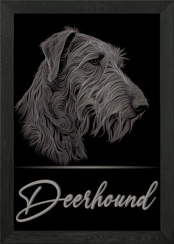 Scottish deerhound framed - deerhound,