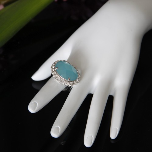 Lolita aquamarine blue - aquamarine, rhodium