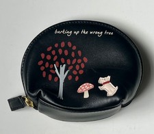 Radley Small Black Leather Zip Around Coin Purse Barking Up The Wrong Tree