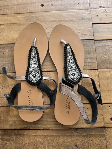 Papaya size leather toe post - leather,