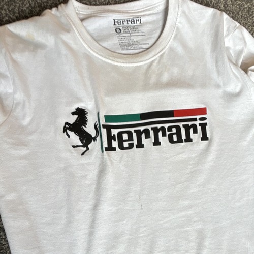 Ferrari white shirt size - ferrari,