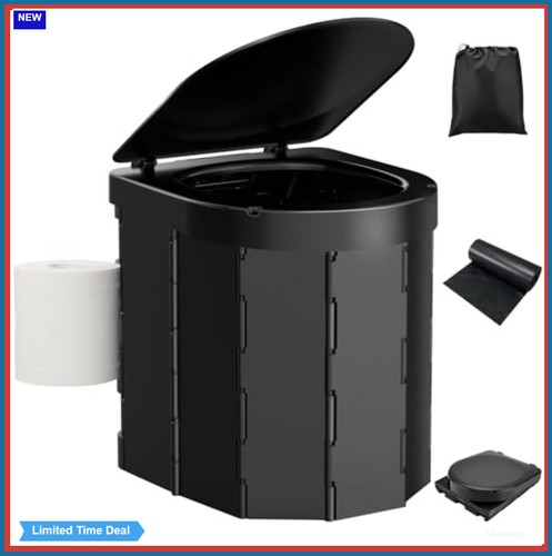 Foldable camping toilet - camping,