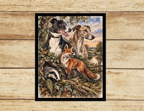 Hunting dog wall art print - wall,