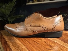 Next Tan Leather Brogue Derby