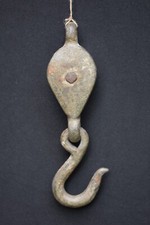 Reclaimed Old Metal Pulley Wheel & Hook | Old Vintage 6 Inch | Galvanised