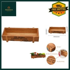 Rustic Wood Rectangle Planter