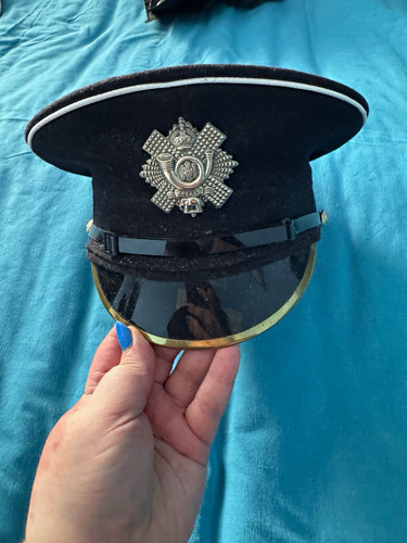 Police style peaked cap with - peaked,