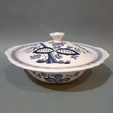 Enoch Wedgwood " Blue Onoin " Covered Veg Dish Blue Heritage China