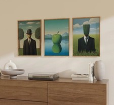 Rene Magritte Set of 3 Unframed Prints Pictures A5 A4 A3 Exhibition Gallery Art