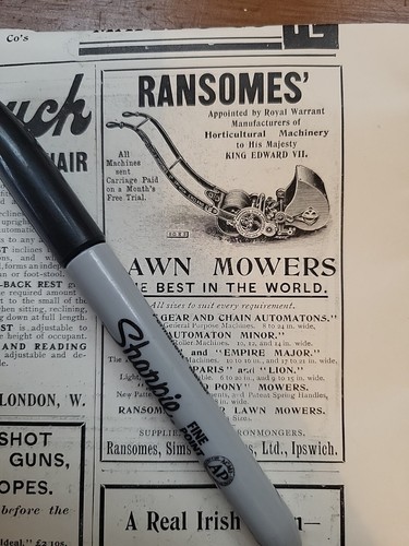 1904 advert ransomes lawn - 1904,