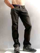 Drykorn For Beautiful People Chinos W33" L29" Trousers Dark Khaki Green Satin
