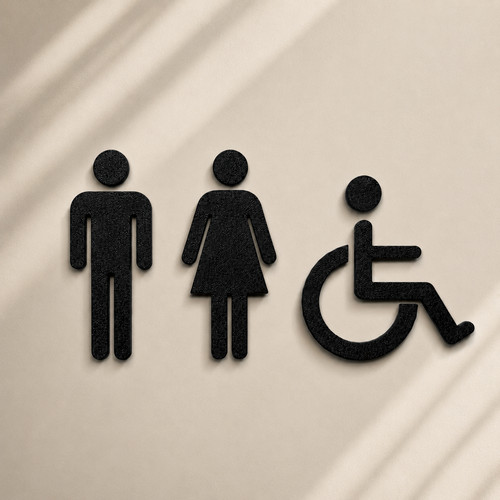 Toilet door signs - |, male