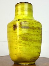 Fabulous Mid Century Fat Lava Vase Vibrant Yellow Scheurich Pattern 520/21