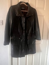 Real Leather knee length coat