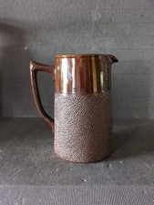 LARGE VINTAGE * SADLER *  BROWN & TEXTURED POTTERY GLAZED JUG