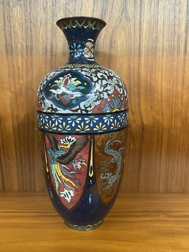 Large cloisonné vase - cloisonné,