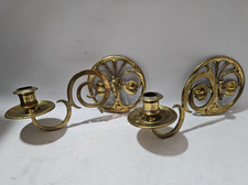 Antique Pair of Brass Piano