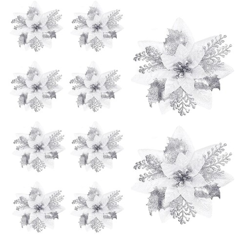 10x christmas poinsettia - christmas,