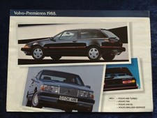 1988 Volvo 480 Turbo 760 340 GL Brochure