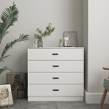 4 Or 5 Drawer Wooden Bedroom Chest Cabinet Modern Wide Storage Cupboard Closet