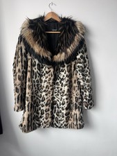GUESS Leopard Print Faux Fur