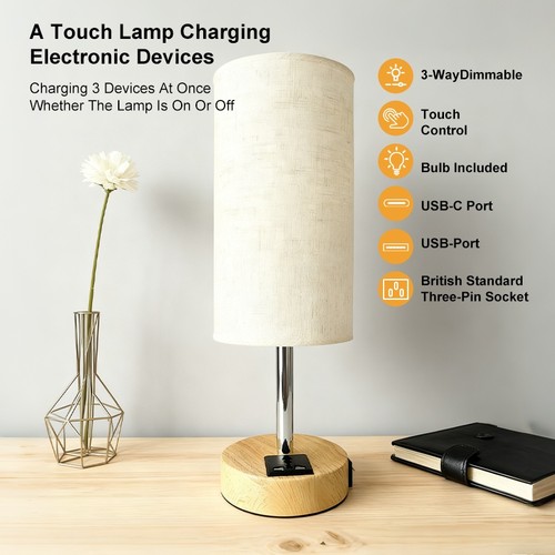 Way dimmable bedside lamps - 3,