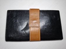 Trussardi Black Genuine Leather Bifold Wallet Purse Card Holder Made in Italy