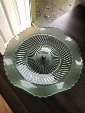 Vintage Art Deco Green Glass