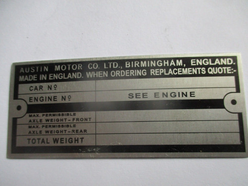 Nameplate plate austin - id,