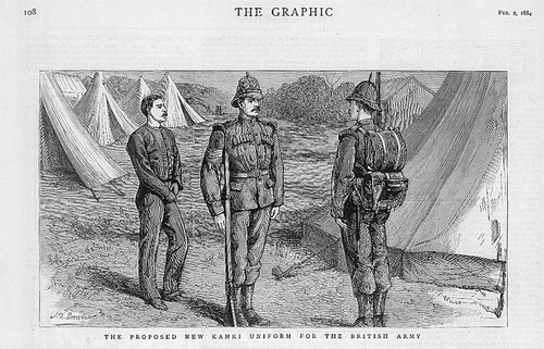 1884 antique print military - print,