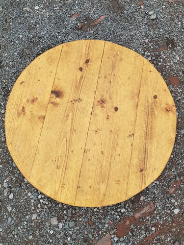 Rustic pine round tabletop new - pine,
