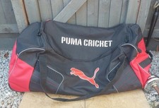 Puma Cricket Sports Bag Holdal Very Big 2 Wheels Equipment Red Black