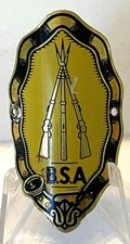 nice original vintage BSA bicycle Head Badge British Small Arms