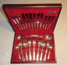 Butler's 38-piece silver-plated Dubarry cutlery set in canteen