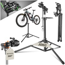 Bike Rack Repair Stand E-Bikes Maintenance Tools Tray 50 kg Load Capacity Clamp